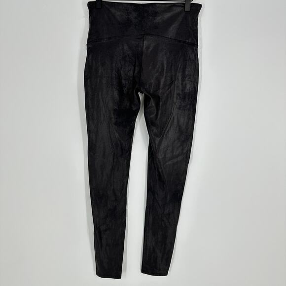 Spanx Black Faux Leather Shaping Leggings Womens Size XL - Picture 5 of 6